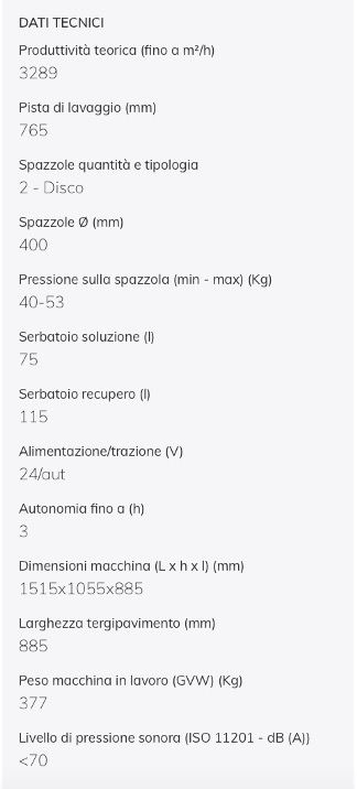 Dati Tecnici